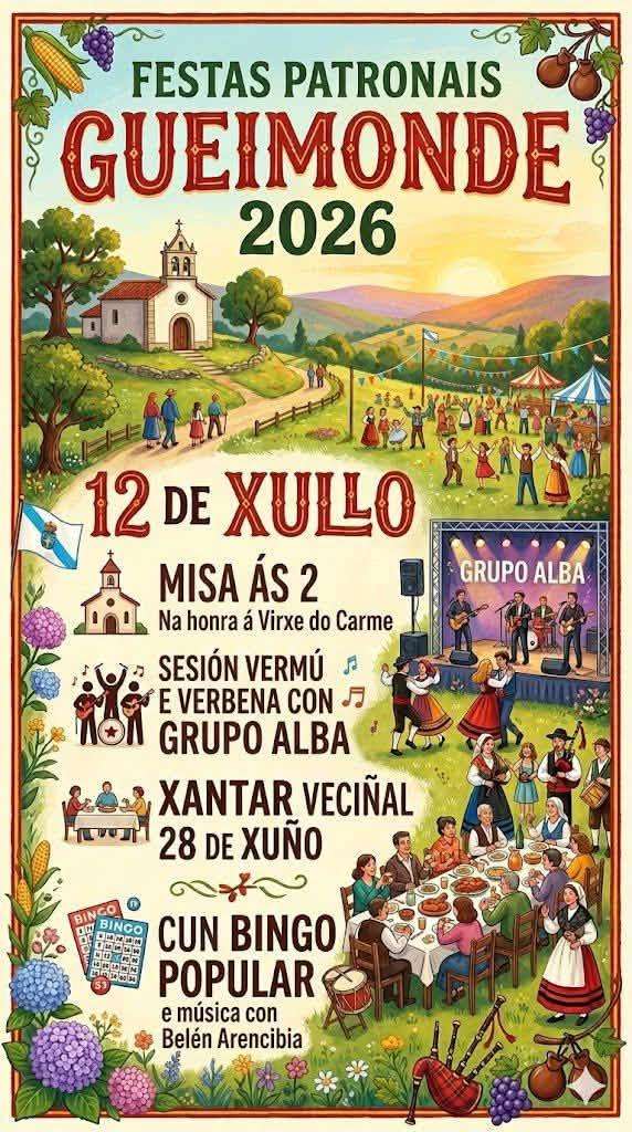Festas Patronais de Gueimonde (2026) en Pastoriza
