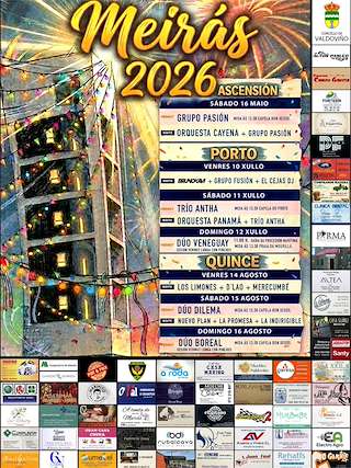 Fechas, información, programa, cartel, imágenes, mapa y ubicación de Festas Patronais de Meirás (2026) en Valdoviño