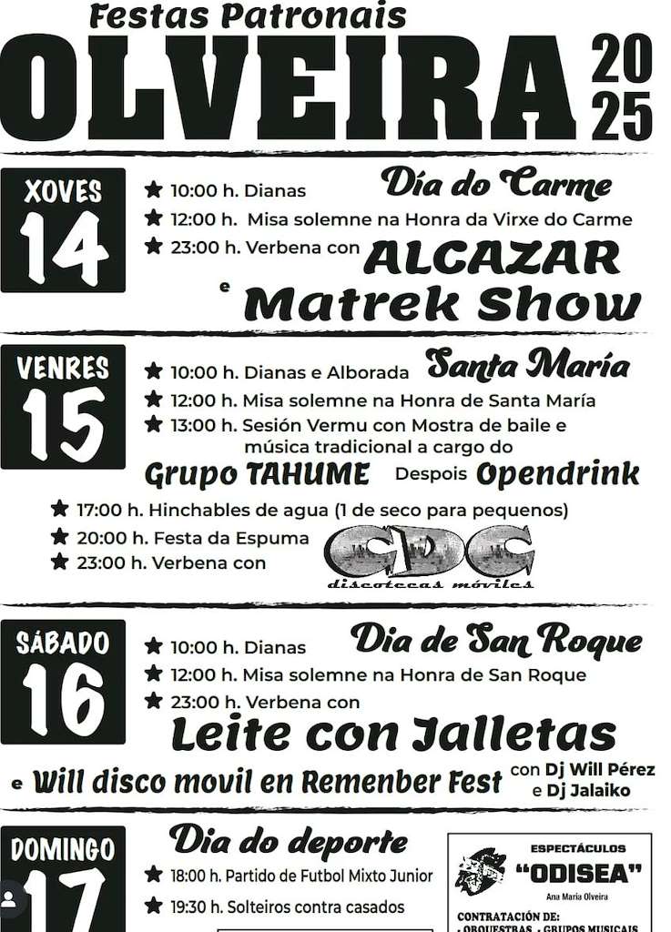 Festas Patronais de Olveira en Ribeira