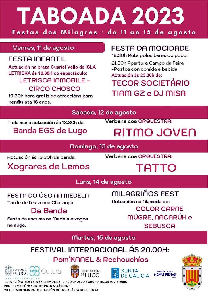 Festas Patronais de Os Miragres (2022) en Taboada