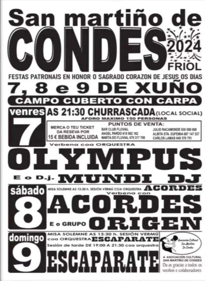 Festas Patronais de San Martiño de Condes en Friol