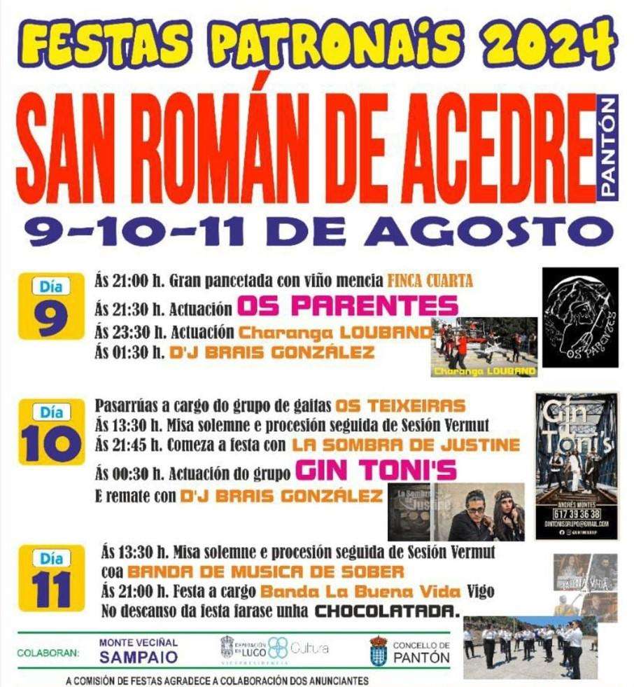 Festas Patronais de San Román de Acedre en Pantón