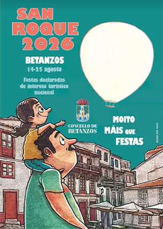 Fechas, información, programa, cartel, imágenes, mapa y ubicación de Festas Patronais de San Roque (2026) en Betanzos
