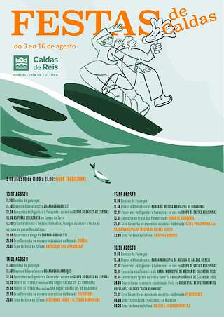 Fechas, información, programa, cartel, imágenes, mapa y ubicación de Festas Patronais de San Roque (2026) en Caldas de Reis