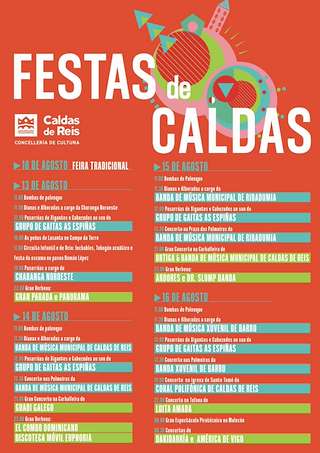Fechas, información, programa, cartel, imágenes, mapa y ubicación de Festas Patronais de San Roque  en  Caldas de Reis