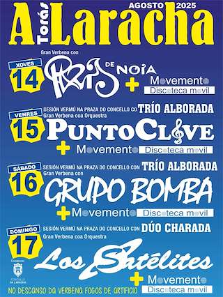 Fechas, información, programa, cartel, imágenes, mapa y ubicación de Festas Patronais de Santa María de Torás  en  A Laracha