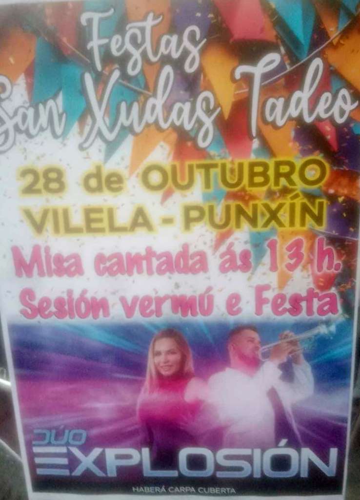 Festas San Xudas Tadeo de Vilela en Punxín