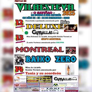 Fechas, información, programa, cartel, imágenes, mapa y ubicación de Festas Vilaesteva  en  O Saviñao