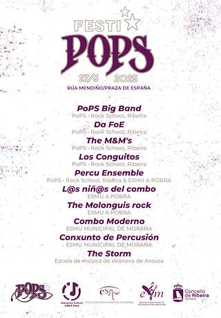 Fechas, información, programa, cartel, imágenes, mapa y ubicación de Festi Pops  en  Ribeira