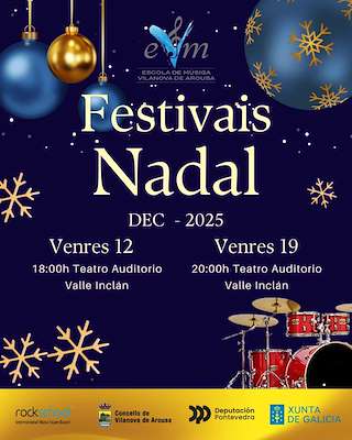 Fechas, información, programa, cartel, imágenes, mapa y ubicación de Festivais de Nadal da Escola de Música (2025)  en  Vilanova de Arousa