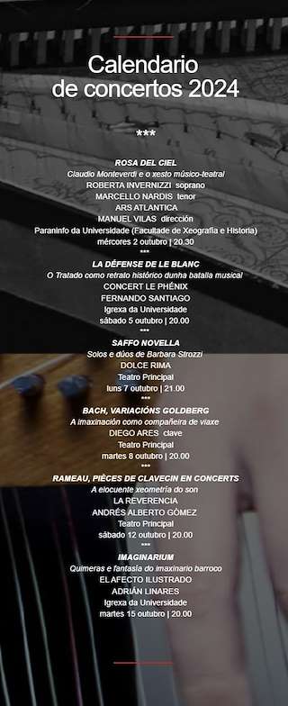 Festival Ateneo Barroco (2026) en Santiago de Compostela
