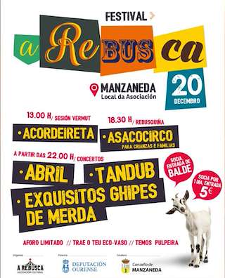 Fechas, información, programa, cartel, imágenes, mapa y ubicación de Festival A Rebusca (2025)  en  Manzaneda