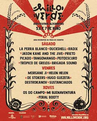 Fechas, información, programa, cartel, imágenes, mapa y ubicación de XVIII Festival Alternativo Millo Verde  en  Redondela