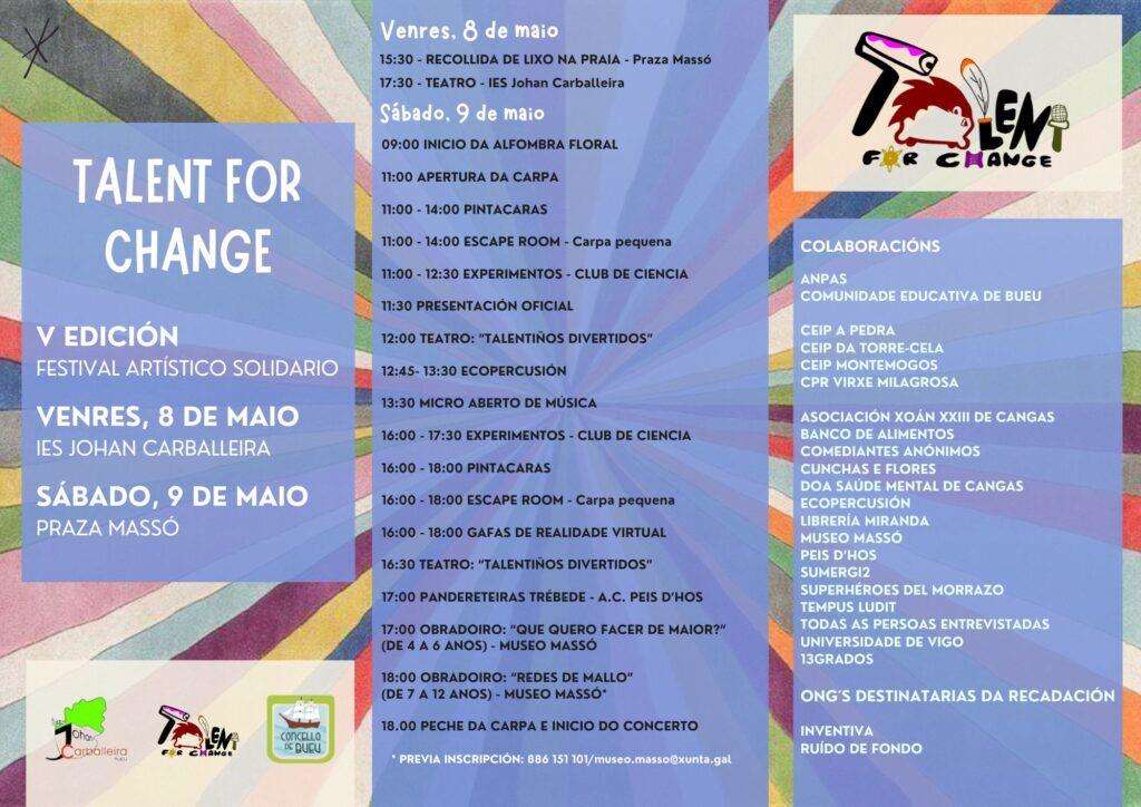 V Festival Artistico Solidario Talent for Change (2026) en Bueu