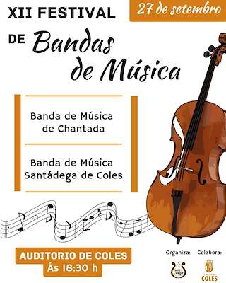 Fechas, información, programa, cartel, imágenes, mapa y ubicación de XII Festival Bandas de Música (2026) en Coles