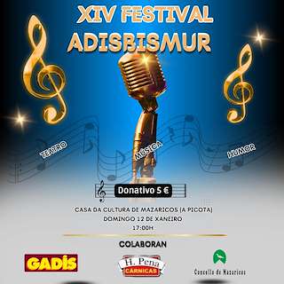 Fechas, información, programa, cartel, imágenes, mapa y ubicación de XIV Festival Benéfico Adisbismur  en  Mazaricos