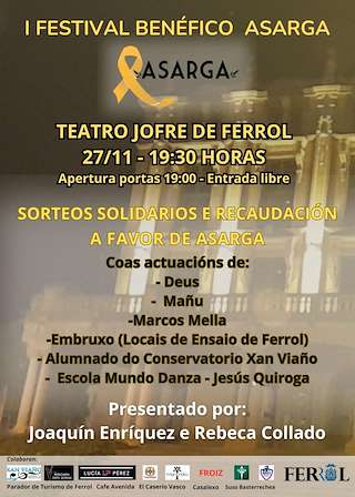 Fechas, información, programa, cartel, imágenes, mapa y ubicación de I Festival Benéfico Asarga  en  Ferrol