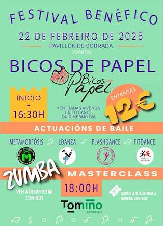 Fechas, información, programa, cartel, imágenes, mapa y ubicación de Festival Benéfico Bicos de Papel  en  Tomiño