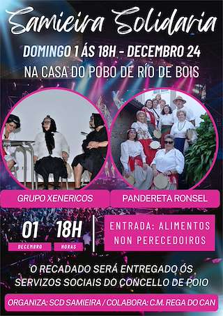 Fechas, información, programa, cartel, imágenes, mapa y ubicación de Festival Benéfico de Nadal Samieira  en  Poio
