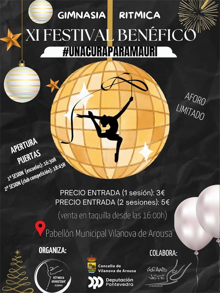XI Festival Benéfico de Navidad Gimnasia Rítmica en Vilanova de Arousa