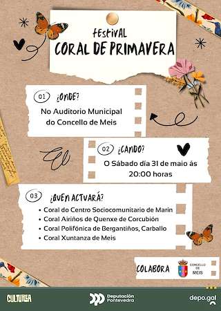 Fechas, información, programa, cartel, imágenes, mapa y ubicación de Festival Coral de Primaveira  en  Meis