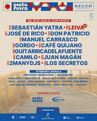 Fechas, información, programa, cartel, imágenes, mapa y ubicación de Festival Costa Feira  en  Sanxenxo