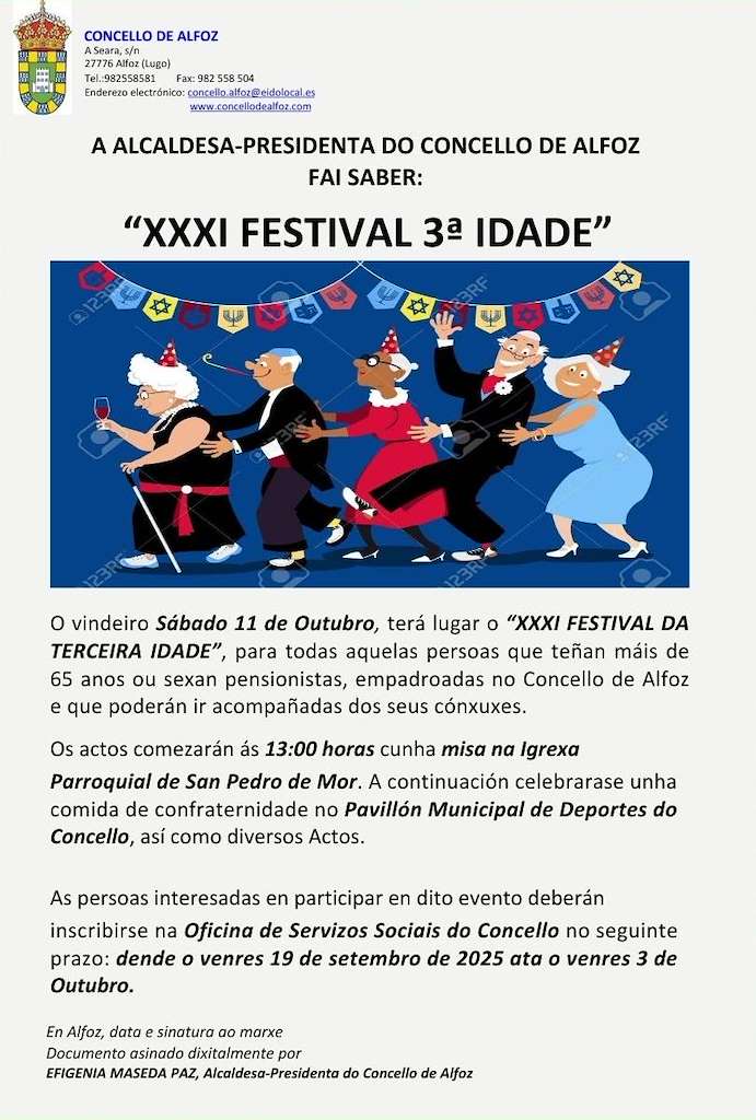 XXXI Festival da 3ª Idade (2025) en Alfoz