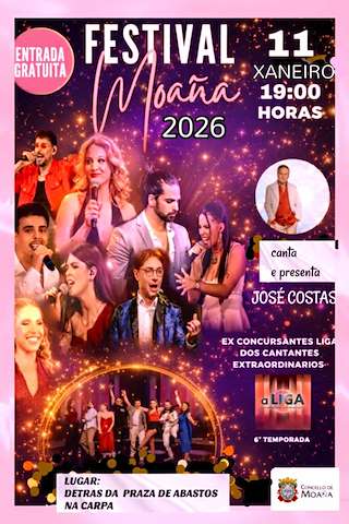 Fechas, información, programa, cartel, imágenes, mapa y ubicación de Festival da Liga dos Cantantes Extraordinarios (2026)  en  Moaña