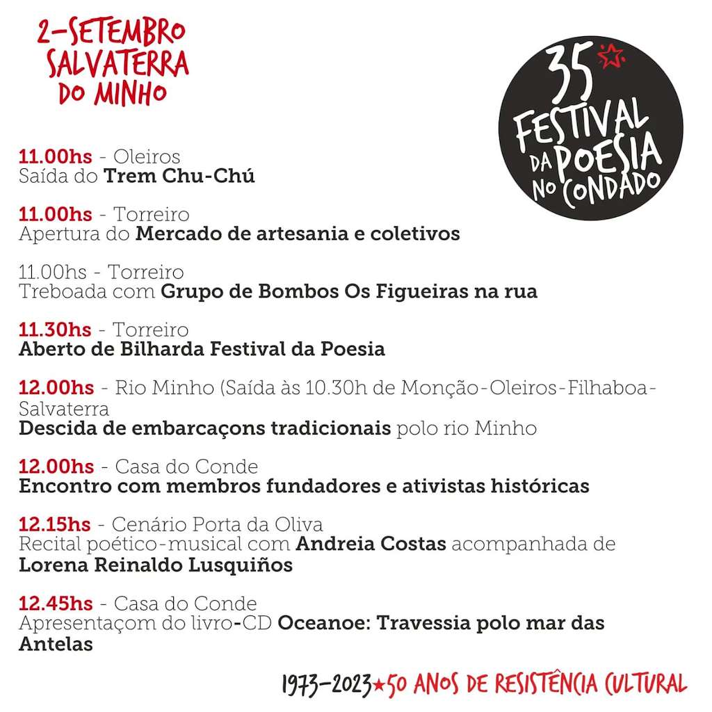 XXXIV Festival da Poesía no Condado en Salvaterra do Miño