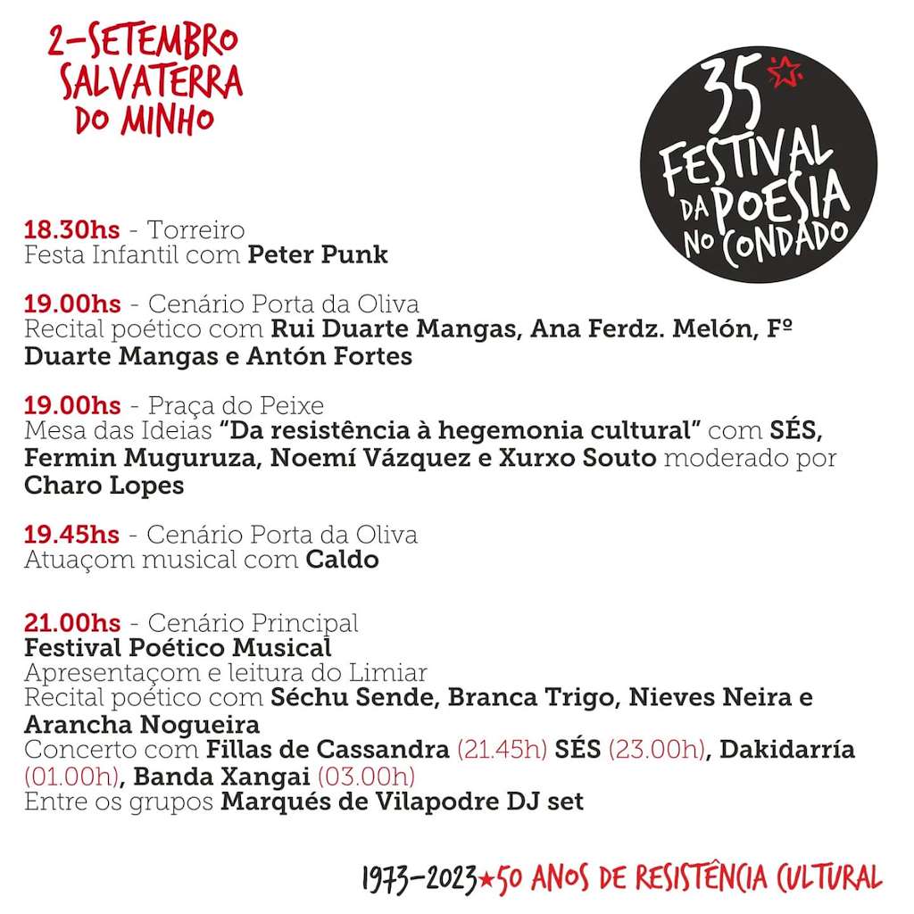 XXXVI Festival da Poesía no Condado (2024) en Salvaterra do Miño