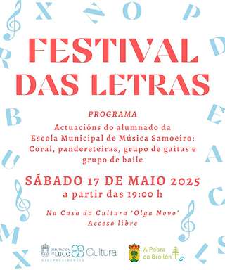 Fechas, información, programa, cartel, imágenes, mapa y ubicación de Festival das Letras Galegas  en  A Pobra do Brollón