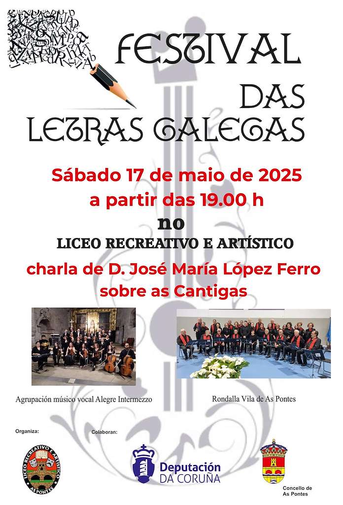 Festival das Letras Galegas (2025) en As Pontes de García Rodríguez