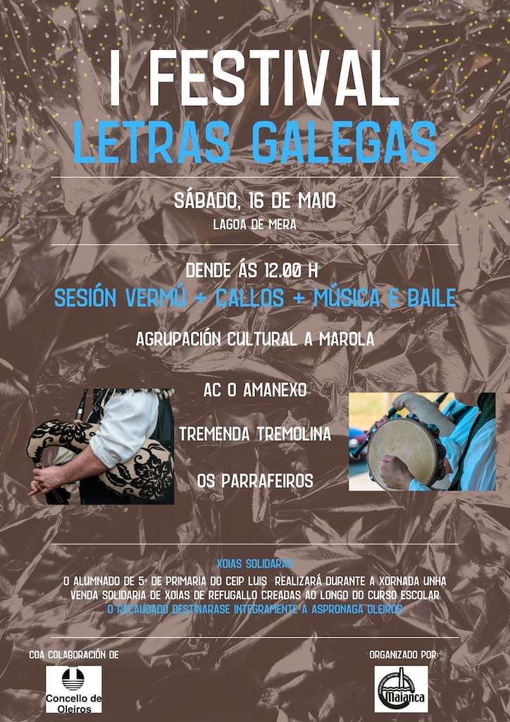 I Festival das Letras Galegas da Lagoa de Mera (2026) en Oleiros
