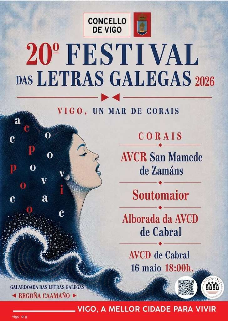XX Festival das Letras Galegas de Cabral (2026) en Vigo