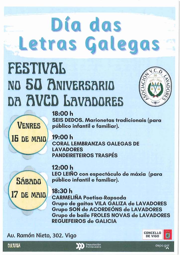 XIX Festival das Letras Galegas de Lavadores (2025) en Vigo