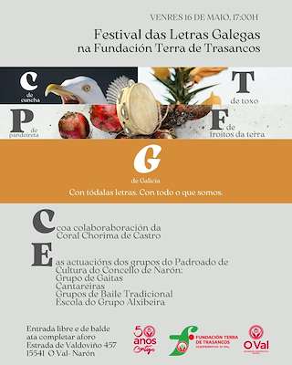 Fechas, información, programa, cartel, imágenes, mapa y ubicación de Festival das Letras Galegas de Trasancos  en  Narón