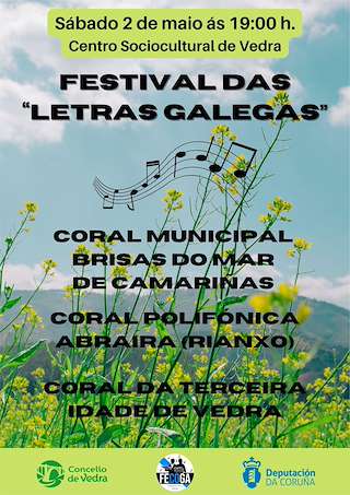 Fechas, información, programa, cartel, imágenes, mapa y ubicación de Festival das Letras Galegas (2026)  en  Vedra