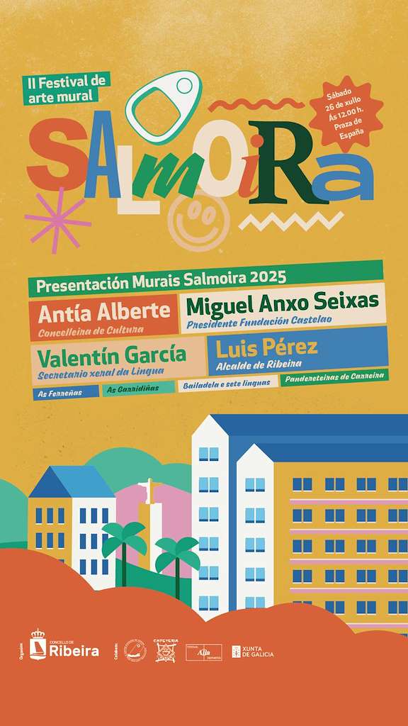 II Festival de Arte Mural Salmoira (2025) en Ribeira