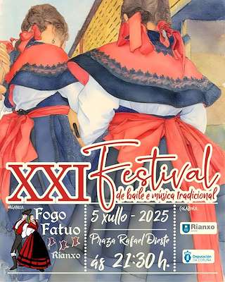 Fechas, información, programa, cartel, imágenes, mapa y ubicación de XXI Festival de Baile e Música Tradicional  en  Rianxo