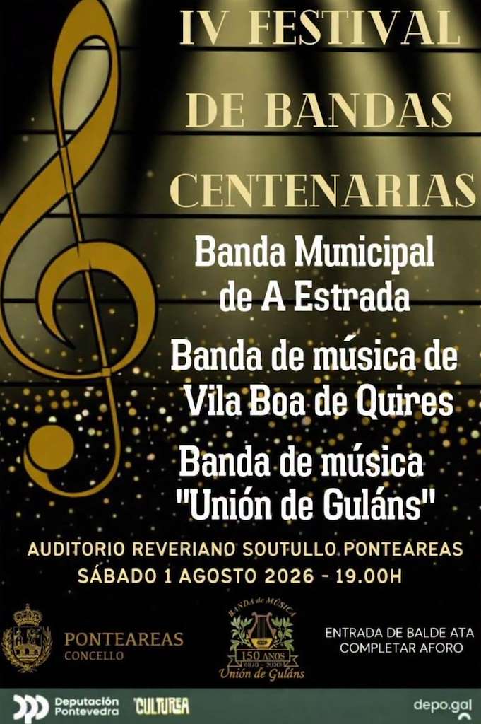 IV Festival de Bandas Centenarias (2026) en Ponteareas