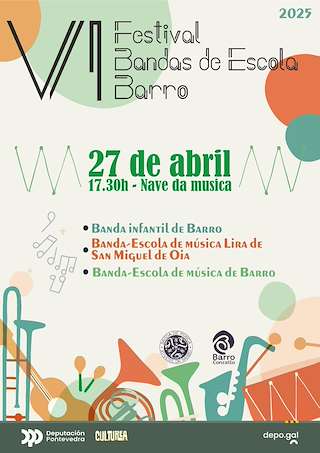 Fechas, información, programa, cartel, imágenes, mapa y ubicación de VI  Festival de Bandas de Escola  en  Barro