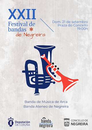 Fechas, información, programa, cartel, imágenes, mapa y ubicación de XXII Festival de Bandas de Música  en  Negreira