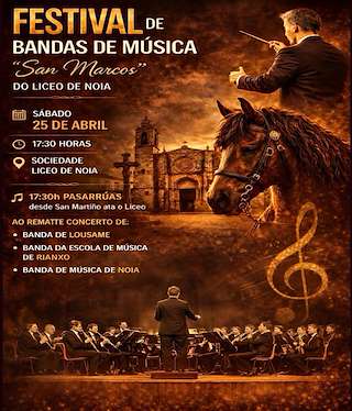 Fechas, información, programa, cartel, imágenes, mapa y ubicación de Festival de Bandas de Música  (2026)  en  Noia