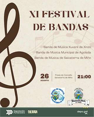 Fechas, información, programa, cartel, imágenes, mapa y ubicación de XI Festival de Bandas de Música  en  Salvaterra do Miño