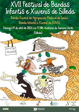 Fechas, información, programa, cartel, imágenes, mapa y ubicación de XVII Festival de Bandas Infantís e Xuvenís (2026) en Silleda