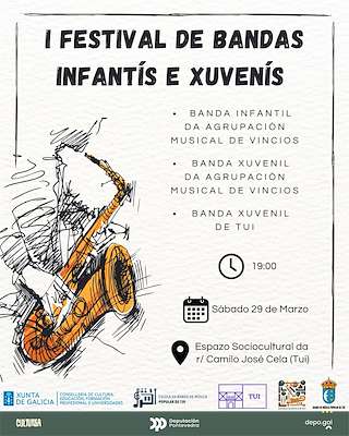 Fechas, información, programa, cartel, imágenes, mapa y ubicación de I Festival de Bandas Infantís e Xuvenís  en  Tui