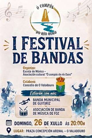 Fechas, información, programa, cartel, imágenes, mapa y ubicación de I Festival de Bandas (2026)  en  O Valadouro