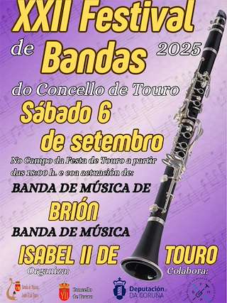 Fechas, información, programa, cartel, imágenes, mapa y ubicación de XXII Festival de Bandas  en  Touro