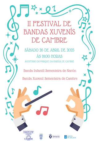 Fechas, información, programa, cartel, imágenes, mapa y ubicación de II Festival de Bandas Xuvenís   en  Cambre