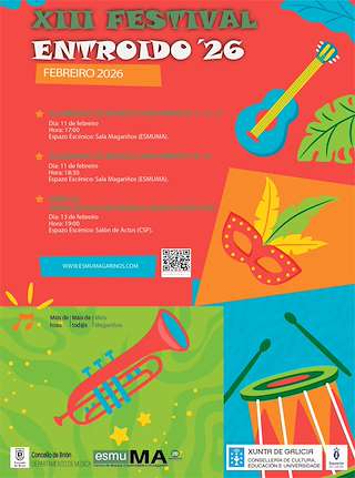 Fechas, información, programa, cartel, imágenes, mapa y ubicación de XIII Festival de Carnaval (2026) en Brión